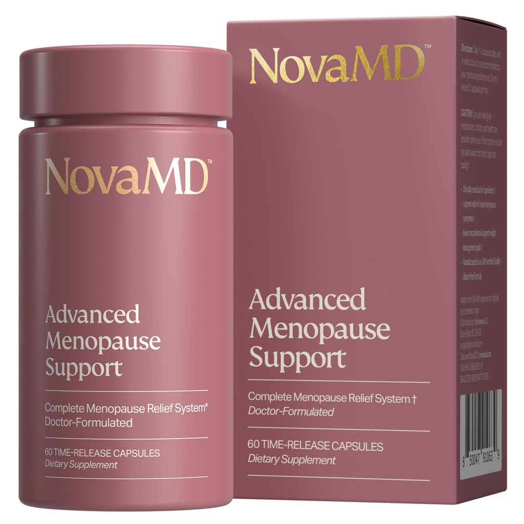 klinisk bevist Menopause Supplement for vektkontroll, varme blits, natt sviter og lav energi | Komplett multi-Symptom Menopause Supplement for kvinner