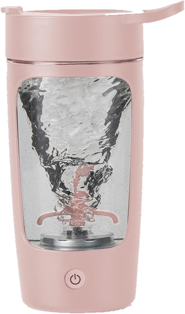 Elektrisk Shakerflaske, Blenderflasker For Protein Mixes, | Tritan | BPA Gratis | Bærbar mikser Cup, Oppladbare ristekopper og måltid erstatning rister, 22 oz(Pink)