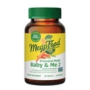MegaFood Baby & Me 2 Prenatal Vitamin og Minerals - Vitaminer for kvinner - med Folat (Folsyre naturlig form), Choline, jern, jodin, og vitamin C, vitamin D og mer - 60 Tabs (30 Serveringer)