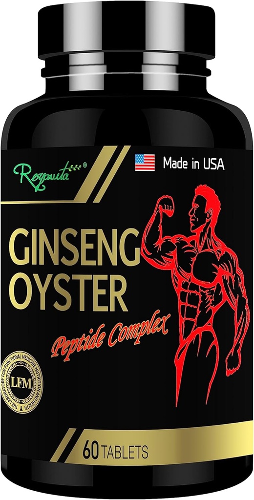 Ginseng&Oyster Complex Tablett-brukt for å øke din energi og immunsystem, En dag menns helse Ginseng&Oyster Complex Formel,Kvinne Enhancering Supplement,60 tabletter/Battle, 15-dagers dose
