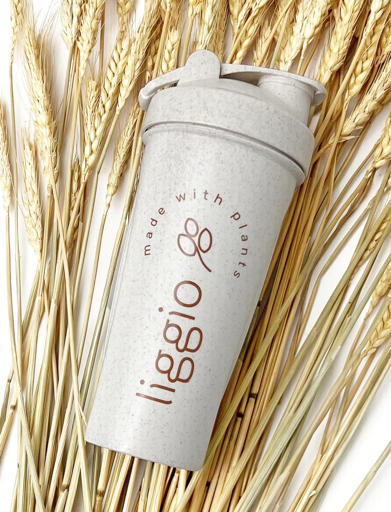Øko-vennlig vann og protein Shaker flaske laget med hvete Straw Fiber, naturlig