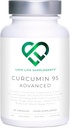 Curcumin 95 Advanced, 60 kapsler, høy styrke Curcumin (Den aktive komponenten av gurkemeie) med 95% Curcuminoids + BioPerine® (svart pepperekstrakt), vitamin D, tomat og Ginger Root, GMP godkjent