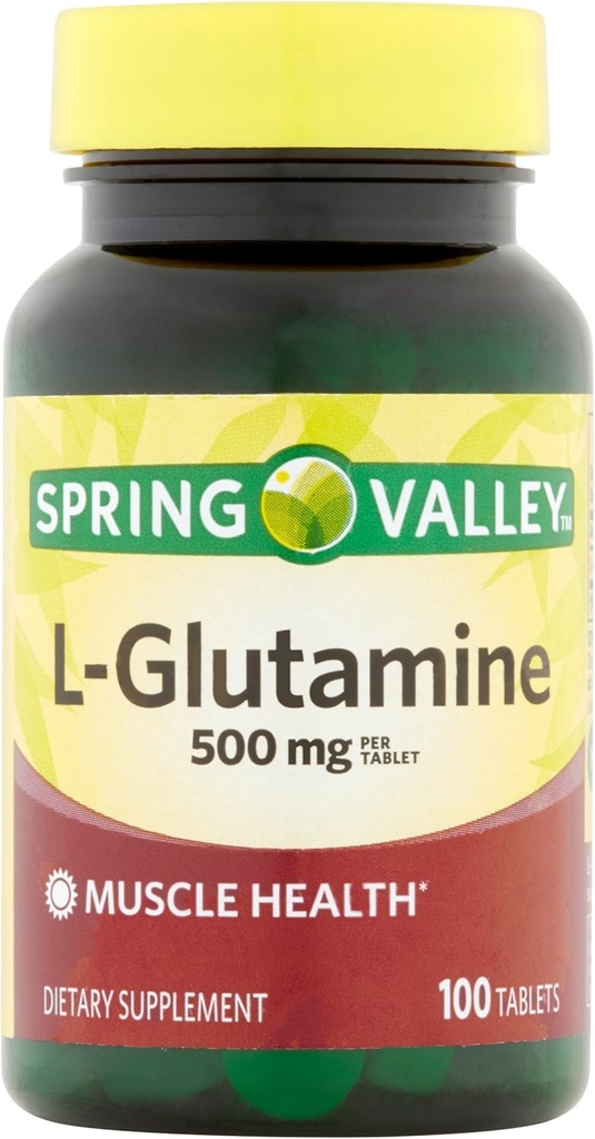 Spring Valley - L-Glutamin 500 mg, 100 tabletter