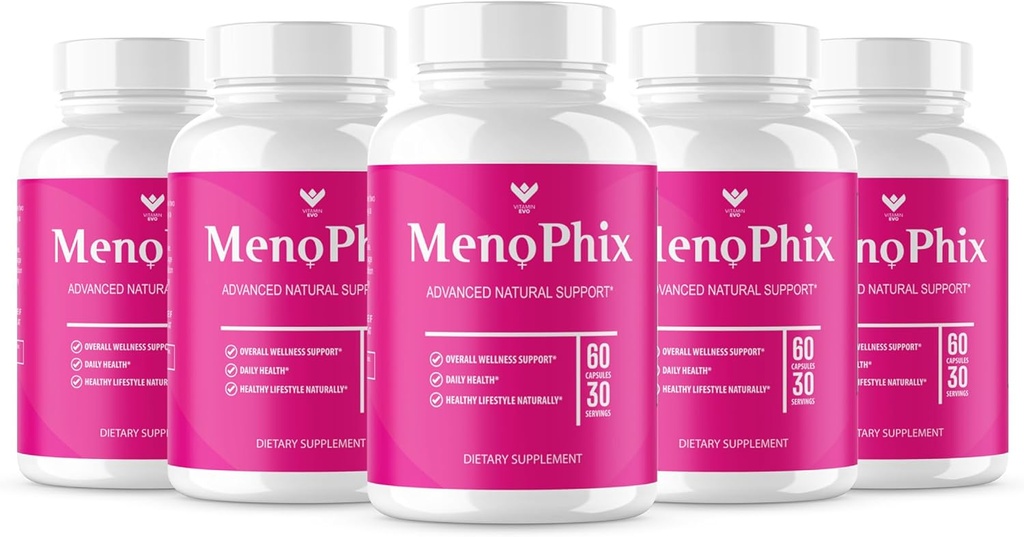 (5 Pacific) MenoPhix Menopause naturlige støttekapsler - Meno Phix Supplement, Meno Phix Menopause, MenoPhix Kosttilskudd for kvinner naturlig støtte, MenoPhix Anmeldelser (300 kapsler) 5 måneders forsyning