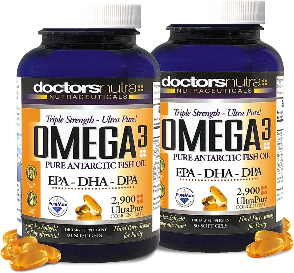 (Pack of 2) Wild Omega 3 Fish Oil DPA Supplement 2.900 Milligram, EPA-DPA-DHA, SoftGels