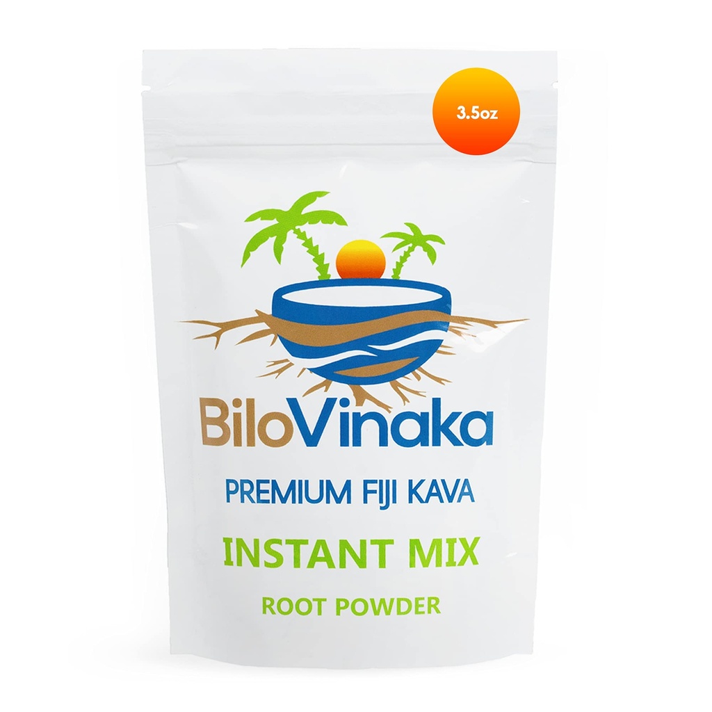 All-Naturlig mikronisert Instant Kava Drink Mix, Premium Fiji Kava Kava Powder, Kava Fijian Root Powder, Ingen Straining Nødvendig, 3,5 oz / 100 gram