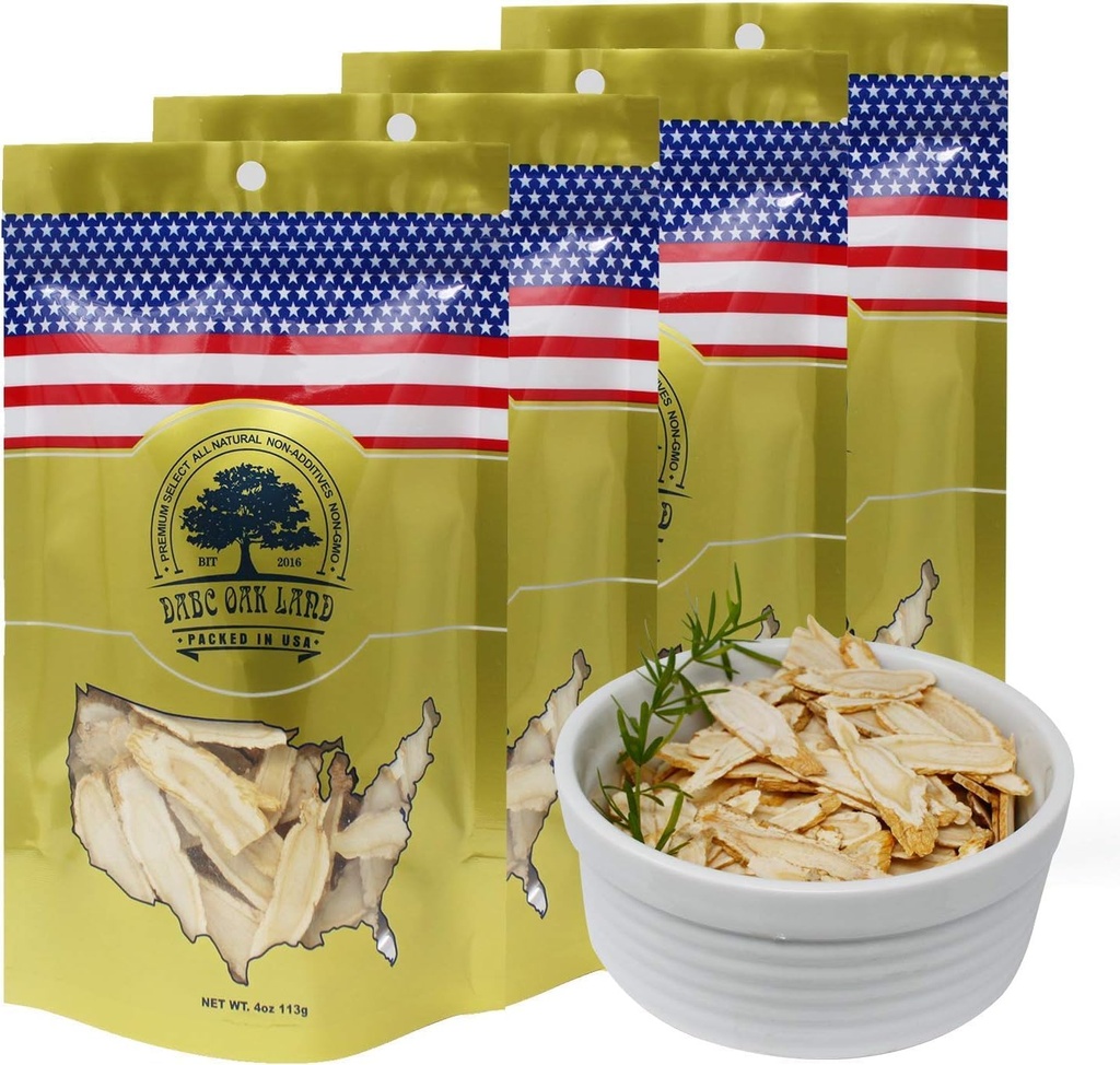 16OZ American Ginseng Slices fra Wisconsin Wisconsin Grown! De fleste bruker det til å lage Ginseng Te! Bra for helse! 花旗参片片片片 Sliced Ginseng Root 4 Vesker x 4OZ Box