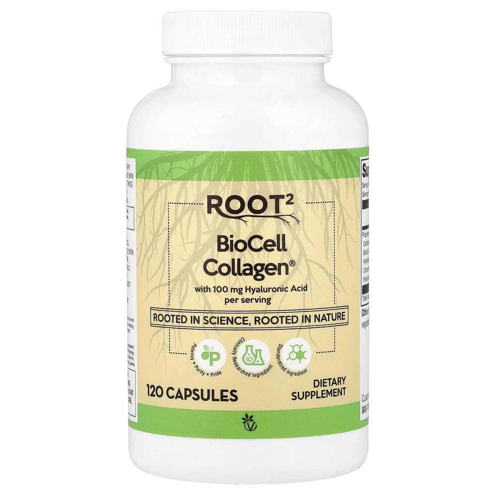 Vitacost Hyaluronsyre med BioCell Collagen II - 100 mg per servering - 120 kapsler