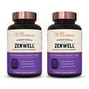 Live bevisst KSM-66 Ashwagandha Supplement m/l Theanine & AlphaWave - ZenWell Hver dag Stress Relief, Kognitiv, Hjerne Helse - Ashwagandha for menn og kvinner - 60 Kapsler (2-Pack)