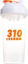 310 Ernæring Protein Shaker Flaskemåltid Erstatning Blender Cup For Blanding Protein pulvere, Lemonade Blande, Og Før Trening (Clear w / White Lid)