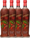 Ung Living NingXia Rød Antioksidant Drikke ® 25.35 fl oz | Superfrukt Supplement med Wolfberry, Blåbær, Pomegranat, Oransje, sitron & Yuzu Essential Olier ® 4 Pack