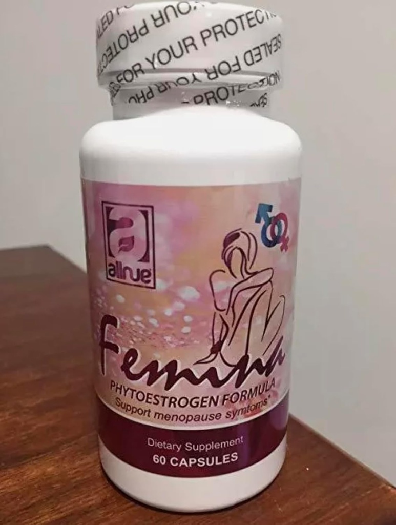 Femina fytoestrogen formel støtte Menopause sympons menopausi 60 kapsler 1 måneds behandling