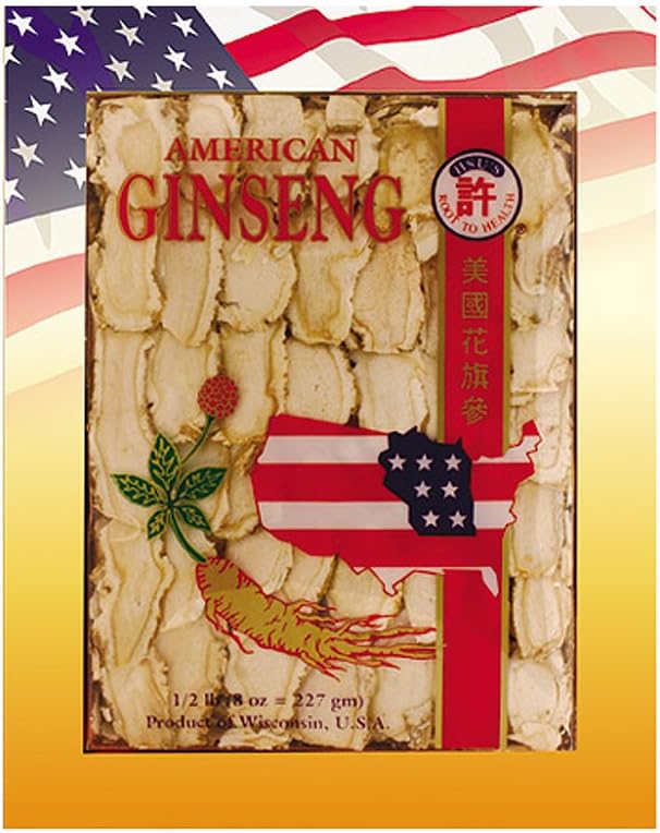 Hsu's Ginseng SKU 126-8 | Blandet Medium-Large Slices | dyrket amerikansk Ginseng fra Marathon County, Wisconsin USA | | | | 8oz Box, 西洋, B003TMQ29Y