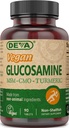 DEVA Vegansk Glukosamin MSM & CMO, CMO, Turmerisk ekstrakt, Boswellia ekstrakt med ikke-dyr ingredienser, 90 tabletter