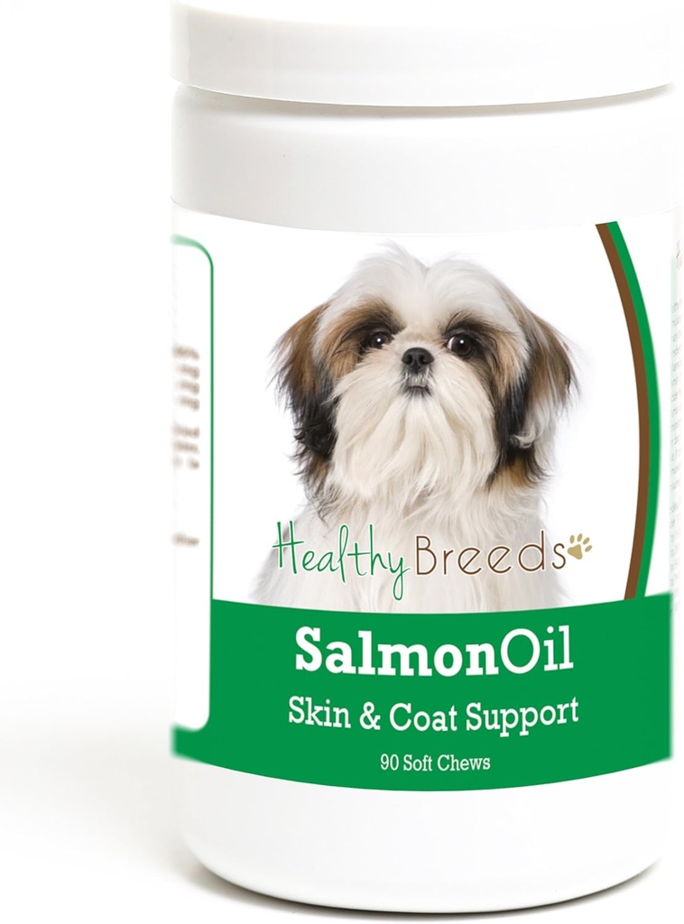 Sunn avler Shih Tzu Salmon Olje Myk Chews 90 greve