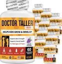 NuBest Doctor Taller Kids med multivitaminer, Multimineral, Kalsium Chewable Tabletter, Kalsium Supplement for barn alder 2 til 9 - Grape Flavor - Hjelper barn sunn - 12 Pack