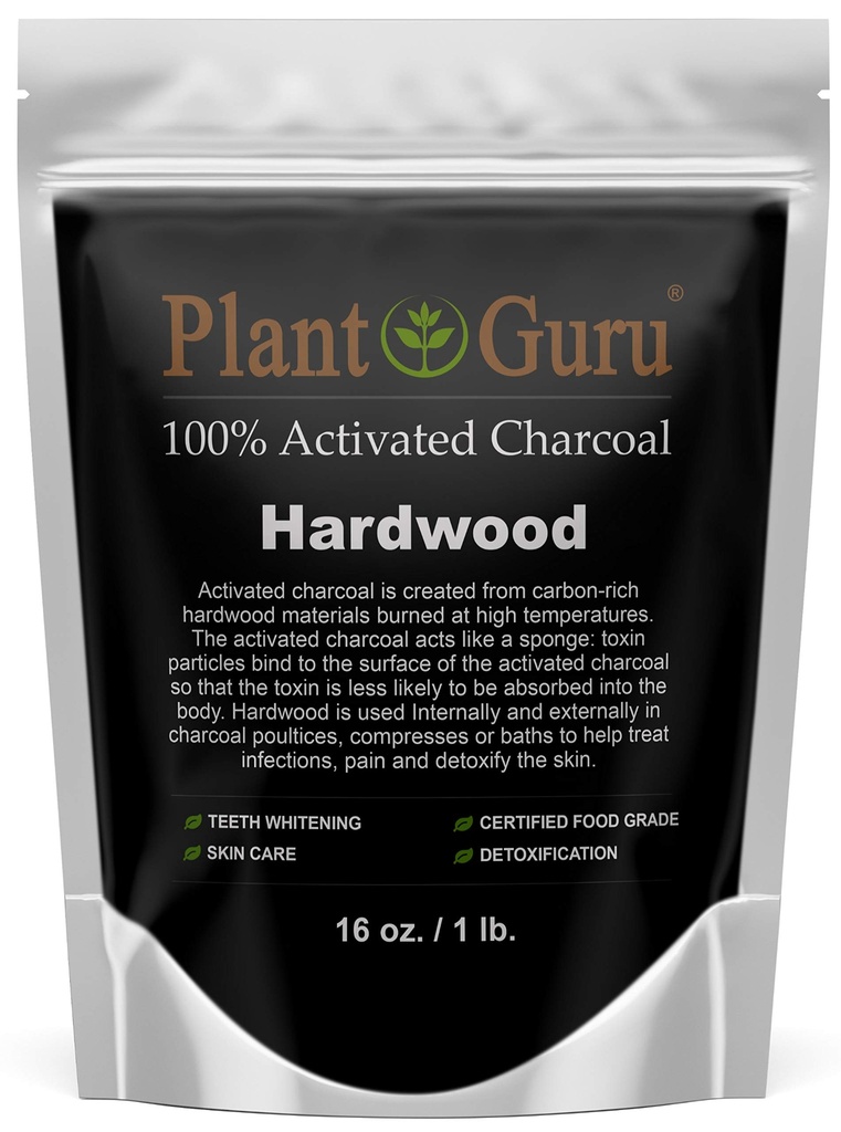 Aktivert Charcoal Powder 1 lb. Hardwood - Mat Grade Kosher Non-GMO - Tenner Whitening, Facial Mask og Soap Making. Fremmer naturlig avgiftning og hjelper Digestion