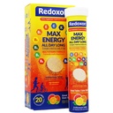 Redoxon Max Energi, hjelper støtte inmune system, Citrus Flavor, 20 Effervecent Tabletter, 2.82 Oz, Box