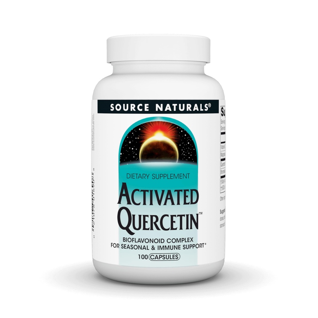 Kilde Naturals Aktivert Quercetin, Bioflavanoid Complex, for sesong- og immunstøtte* - 100 kapsler
