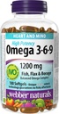 Weber Naturals High Potency Omega 3-6-9, 180-tallet