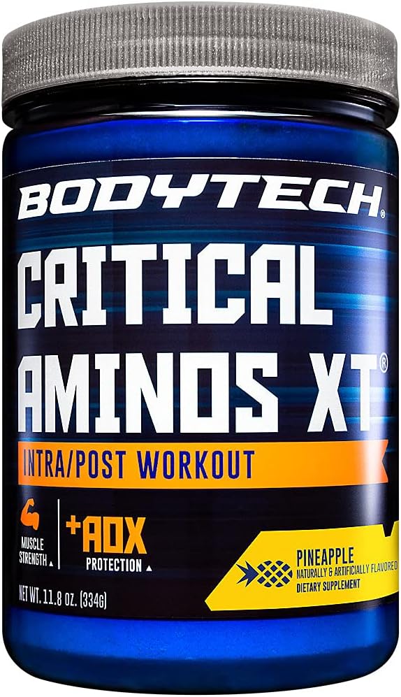 BODTECH Kritiske Aminos XT Intra/Post Workout Pineapple - Støtter muskelgjenvinning (11,8 Ounce Powder)