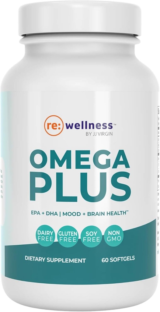 Reignite Wellness av JJ Jomfru | Omega Plus | High-Dose Fish Oil Supplement | støtter kardiovaskulære system & ledd | EPA & DHA fremmer minne, fokus og sunn respons på stress | 60 Softgels