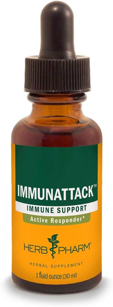 Herb Pharm Immunattack flytende herbal formel for immunsystemstøtte - 1 Ounce (FIMAT01)