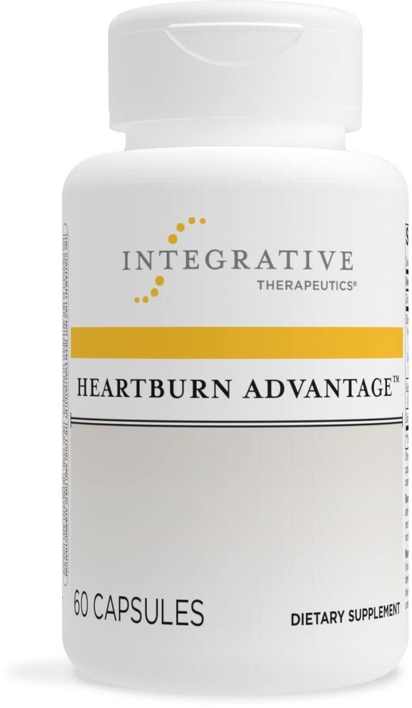 Integrative Therapeutics Heartburn Advantage - Støtte for Avslappende Heartburn, Bloating & Needle* - Digestiv & GI Helse Støtte Supplement- Glutenfri & Dairy-Free - 60 Kapsler (60 Serveringer)
