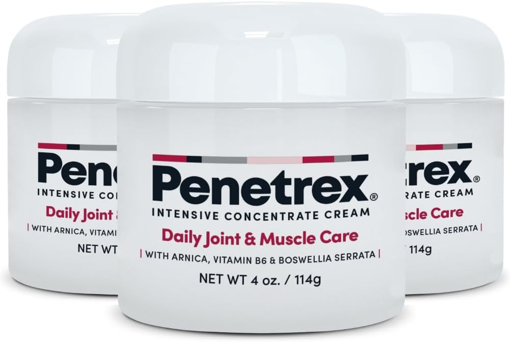 Penetrex Joint & Muscle Therapy - beroligende komfort for rygg, nakke, hender, føtter - Premium hele kroppen Rub med Arnica, vitamin B6 MSM & Boswellia - 4oz Cream (3 Pack)