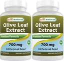 Beste Naturals 2 Pack Olive Leaf Ekstrakt 700 mg 90 kapsler (Totalt 180 kapsler)