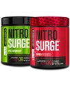 Jacked Factory Nitrosurge Pre-Workout i svart Cherry & svart Cherry Nitrosurge Shred Thermogenic Pre-Workout for menn og kvinner