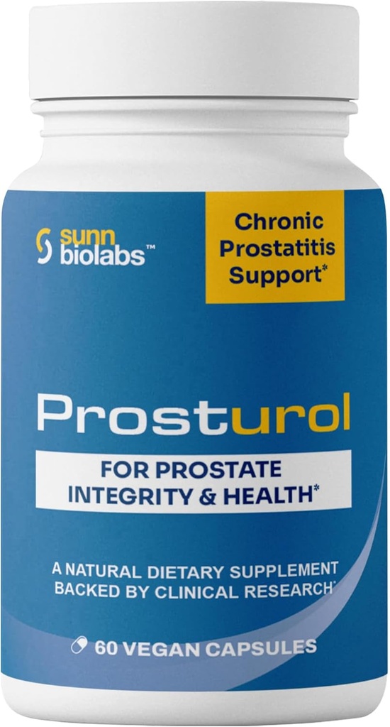 Prosturol | Prostatitt behandling | CPPS | Ekstra styrke Discomfort Relief & Prostata Supplement for menn med Quercetin, så Palmetto, Enzymes, for Pelvic helse - 60 kapsler