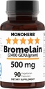MONOHERB Bromelain 500 mg per kapsel - 90 Vegkapsler - 90 Serveringer