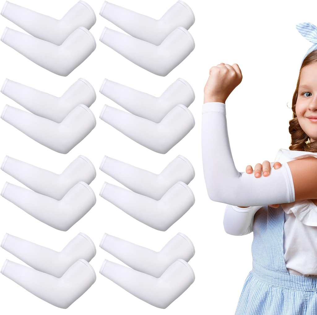 Eurzom 8 par Eczema ermer for barn Toddler elastiske armer ermer myke og ikke skade huden UV beskyttelse