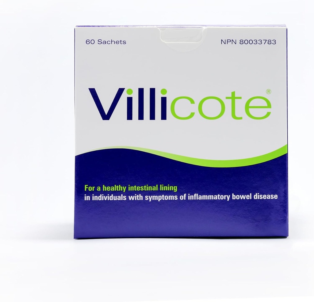 Wellesley Therapeutics Villicote, Restores Gut Helse, Digestive Comfort, Ikke-GMO, Glutenfri, Dairy-Free, Prebiotika, 120g, 60 poser