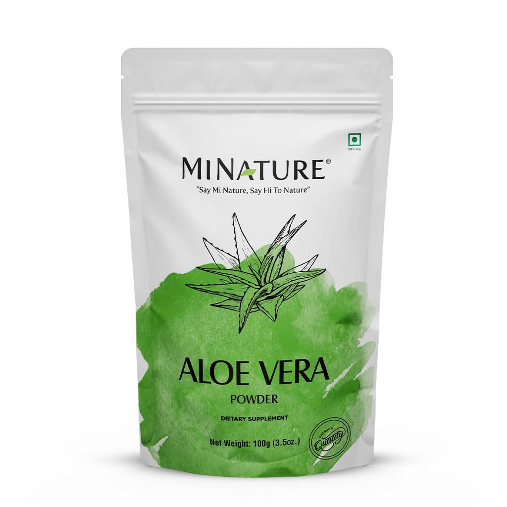 Mi Nature 100% Aloevera pulver (Aloe Barbadenis) 100g (3,5 oz)