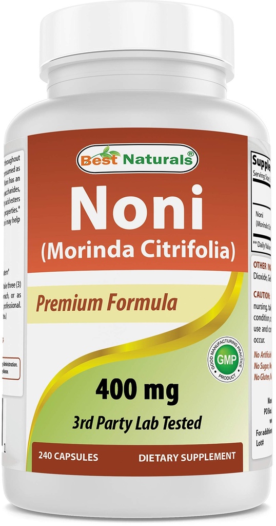 Beste Naturals Noni 400 mg 240 kapsler