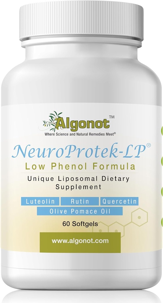 NeuroProtek Lav Phenol - 60 Myk Gels Eksklusiv patentert kombinasjon av Luteolin og andre Flavinoider i Olive Pomace olje med EVOO