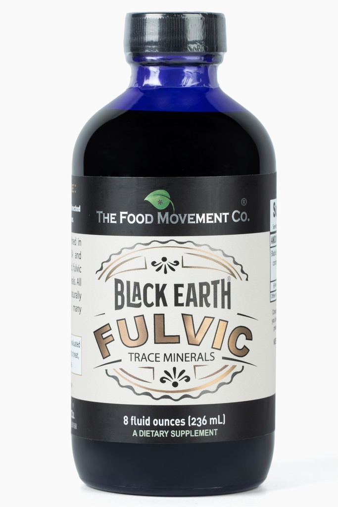 MODMOVERING CO. Black Earth Fulvic Acid - Humic Fulvic Mineraler med elektrolytter for digestiv helse og trening gjenoppretting, 8 oz Trace Minerals Supplement