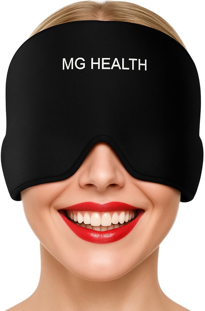 Migraine Relief Cap – Soothing Ice Pack Hat med kjølegel for hodepine, spenning, stress og hengere