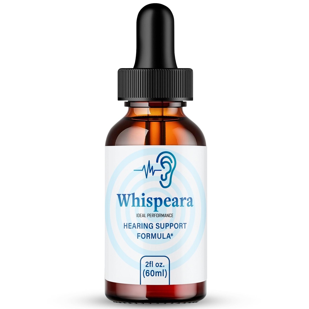 Whispeara Tinnitus Relief for ringing øredomper, ring klar tinnitus flytende dråper, maksimal styrke, avansert formel hørselssupplement, ørering tinnitus, Whispeara anmeldelser (1 pakke)