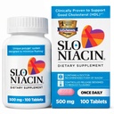 Slo-Niacin Vitamin B3 500 Mg - Slow Release Niacin for hjertehelse, energiøkning, Helse hud, sunne blodsukkernivå - 100 kapsler