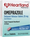 | Omeprazol 20 mg | Heartburn Relief medisin | Forsinket frigjøringssyre Reduser tablett | Antacid tabletter for syre Reflux | 42 greve | 5 pakke