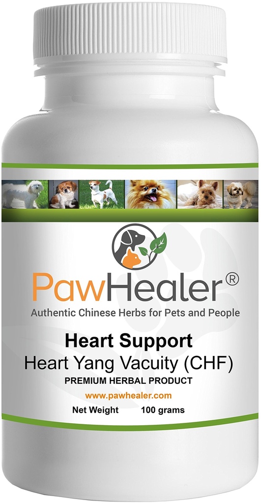 Heart Support - Heart-Yang Vakuity (CHF) - Bussing, Ganging, Wheesing På grunn av hjertetilstand - 100 Grams-Herbal Powder-Remedy for hunder og kjæledyr