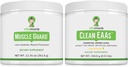 VitaMonk Muscle Guard & Clean EAA Bundle, HMB, EAAs, Vitamin D, Magnesium, 9 essensielle aminosyrer for muskelvekst, gjenoppretting og ytelse, Lemonade Flavor, Ingen kunstige søtningsstoffer