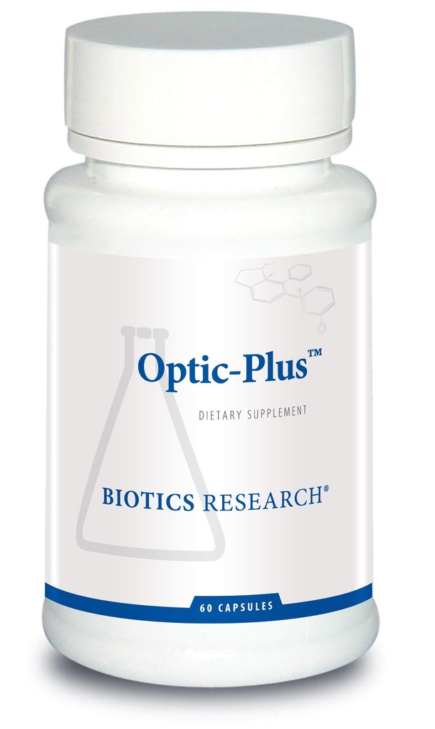 Biotikk forskning Optic Plus Eye Vitamin & Mineral Support Supplement med lutein og Zeaxanthin, sunn retinal vev og visjon 60 kapsler