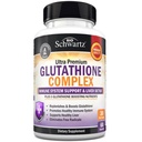 BioSchwartz Glutathione Supplement 500mg - Liver Detox med Quercetin, Vitamin C, Melke Thistle, Alpha Lipoic Acid - Immunstøtte Pill - Forbedret immunforsvar Helse Formula - 60 Kapsler