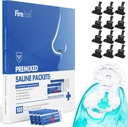 FireAnt 100 saltpakker og 12 Reusable saltpakker påfyllssett, kompatible med Navage Nasal Care - Inkluderer 100 Count Salt Packets Sinus Rinse + 12 Pack Silikon Salt Pads Påfyll i svart