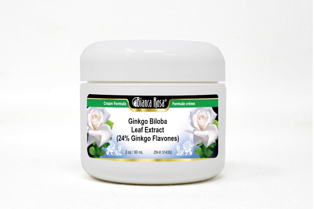 Ginkgo Biloba Leaf Extract (24% Ginkgo Flavoner) Krem (2 oz, ZIN: 514352)