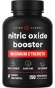 NutraChamps Nitric Oxid Supplement, L-Arginin, L Citrullin Malate, AAKG, Pine Bark, Grape Seed Extract, Ekstra styrke Nitric Oxid Booster, Nitric Oxid Pills, Styrke, Energi, Blodstrøm